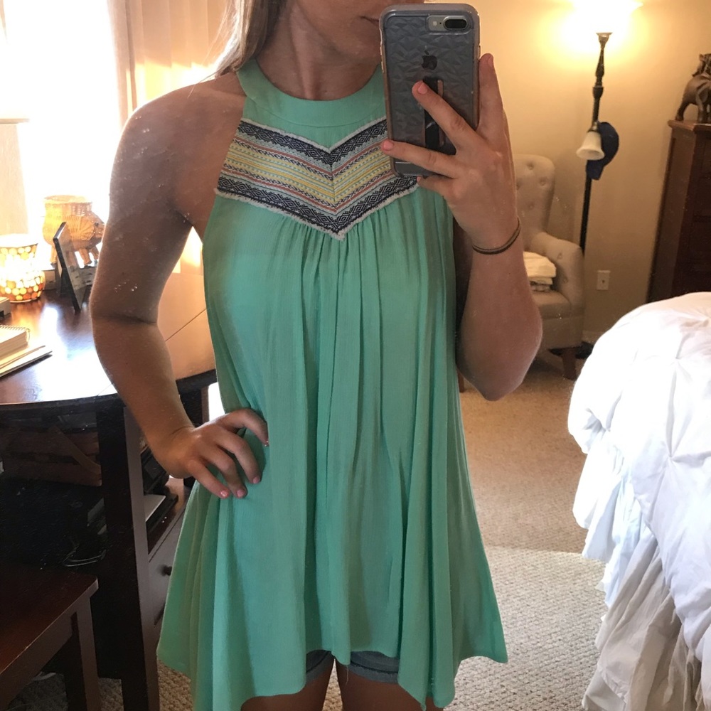 Teal Halter Tunic